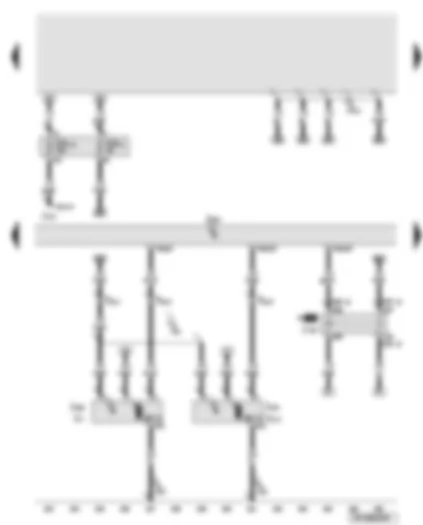 Wiring Diagram  AUDI A6 2007 - Engine control unit - engine component current supply relay - radiator fan control unit - radiator fan