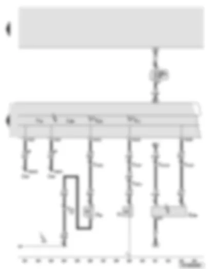 Wiring Diagram  AUDI A6 2007 - Control unit in dash panel insert - oil pressure warning lamp - coolant temperature and coolant shortage warning lamp - oil level and oil temperature sender - oil pressure switch - coolant shortage indicator switch