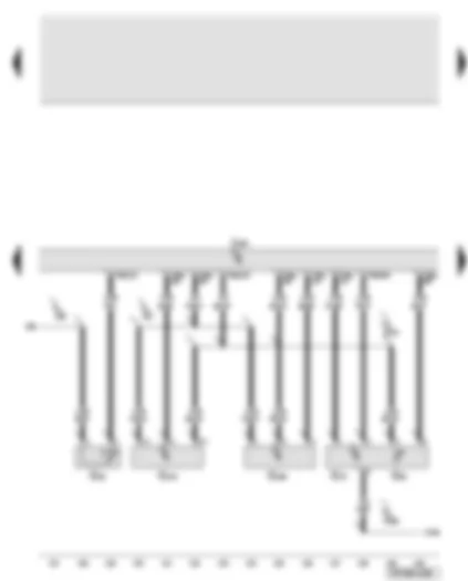 Wiring Diagram  AUDI A6 2008 - Engine control unit - coolant temperature sender - air mass meter - brake servo pressure sensor - fuel pressure sender for low pressure - intake air temperature sender