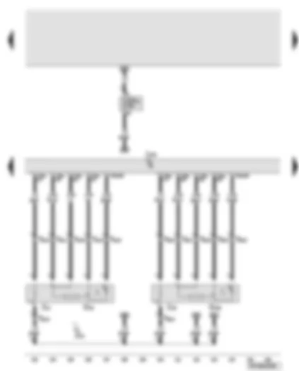 Wiring Diagram  AUDI A6 2008 - Engine control unit - lambda probe - lambda probe heater