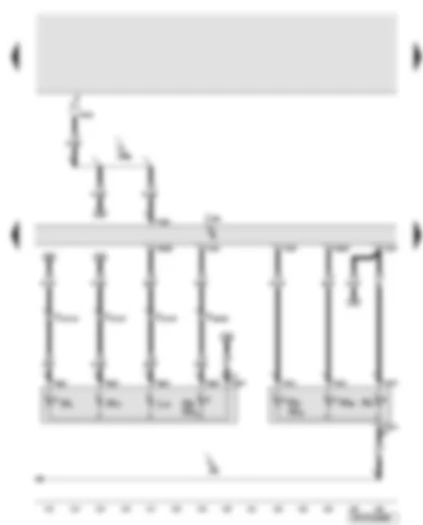 Wiring Diagram  AUDI A6 2007 - Convenience system central control unit - left tail light and right USA
