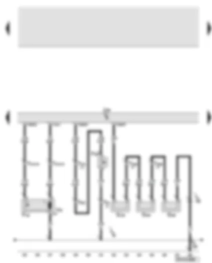 Wiring Diagram  AUDI A6 2008 - Convenience system central control unit - rear lid contact switch for anti-theft alarm - release button for rear lid lock cylinder - rear left and right side window glass breakage sensor - glass breakage sensor for rear window - rear lid central locking motor