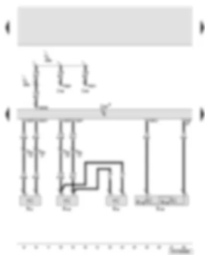 Wiring Diagram  AUDI A6 2007 - Digital sound package control unit - front left treble loudspeaker - front left bass loudspeaker - front left mid-range loudspeaker - loudspeaker in rear shelf
