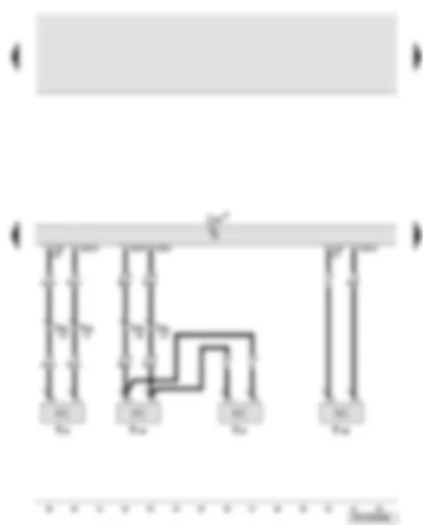 Wiring Diagram  AUDI A6 2007 - Digital sound package control unit - front right treble loudspeaker - front right bass loudspeaker - front right mid-range loudspeaker - centre mid-range and treble loudspeaker