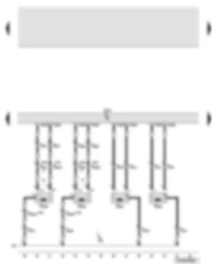 Wiring Diagram  AUDI A6 2007 - Airbag control unit - side airbag igniter on driver and front passenger side - rear side airbag igniter on driver and front passenger side