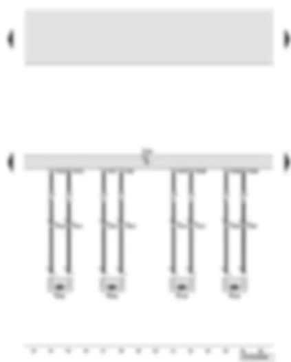 Wiring Diagram  AUDI A6 2007 - Airbag control unit - driver and front passenger side seat belt tensioner igniter - driver and front passenger side curtain airbag igniter