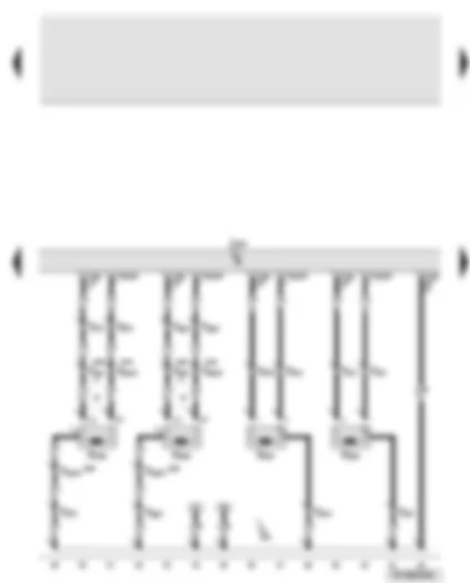 Wiring Diagram  AUDI A6 2007 - Airbag control unit - side airbag igniter on driver and front passenger side - rear side airbag igniter on driver and front passenger side