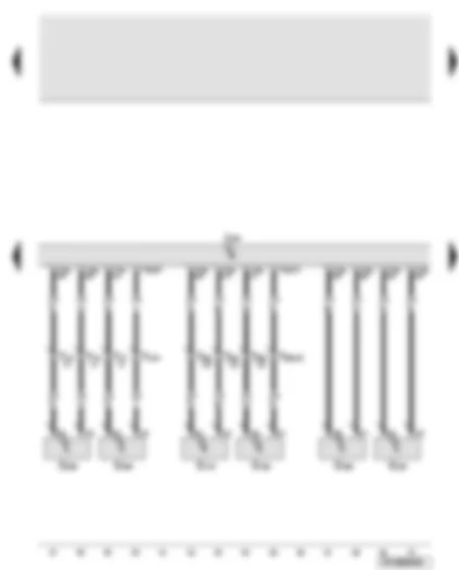 Wiring Diagram  AUDI A6 2007 - Airbag control unit - side airbag crash sensor on driver and front passenger side - rear side airbag crash sensor on driver and front passenger side - front airbag crash sensor for driver and front passenger side
