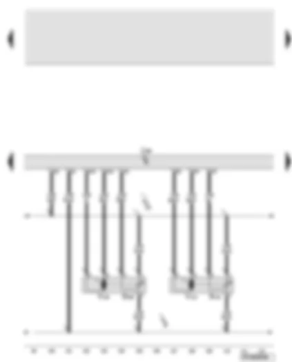 Wiring Diagram  AUDI A6 2011 - Climatronic control unit - potentiometer for centre vent control motor - potentiometer for rear footwell vent control motor - central vents control motor - rear footwell vent control motor