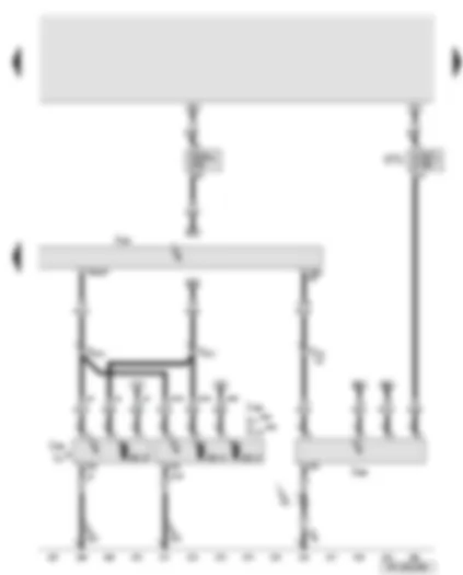 Wiring Diagram  AUDI A6 2007 - Engine control unit - fuel pump control unit - radiator fan