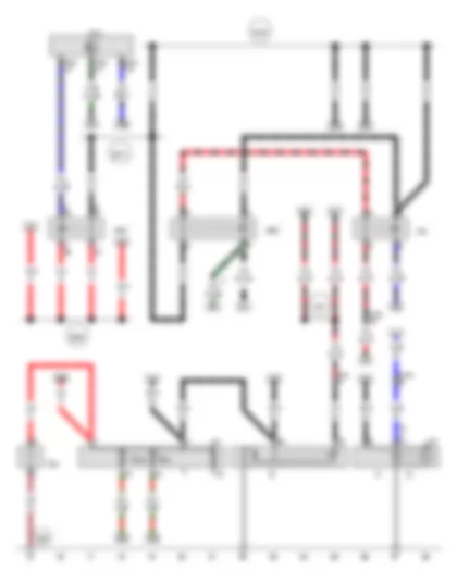 Wiring Diagram  AUDI A6 2010 - Starter - Alternator - Suppression filter - Starter motor relay - Terminal 15 voltage supply relay