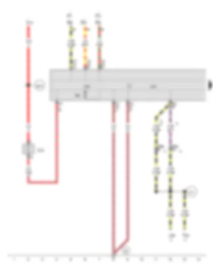 Wiring Diagram  AUDI A6 2012 - ABS control unit - Tyre Pressure Monitoring System control unit 2 - ABS control unit fuse 1