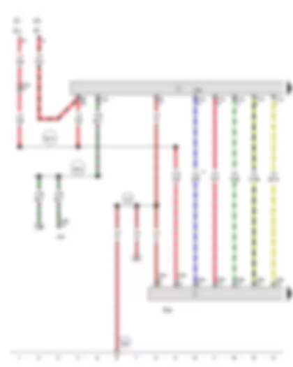 Wiring Diagram  AUDI A6 2012 - Multimedia system operating unit - Control unit 1 for information electronics