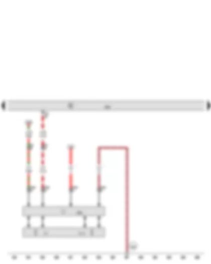 Wiring Diagram  AUDI A6 2015 - Radiator fan control unit - Engine control unit - Radiator fan 2