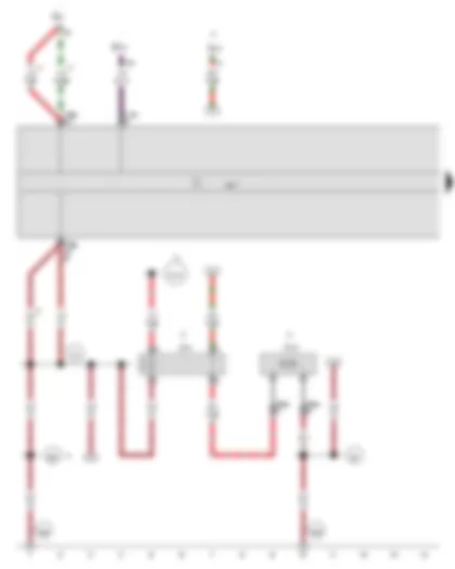 Wiring Diagram  AUDI A6 2012 - Automatic gearbox control unit - Gearbox hydraulic pump relay - Auxiliary hydraulic pump 1 for gearbox oil