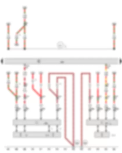 Wiring Diagram  AUDI A6 2012 - Radiator fan control unit - Engine control unit - Radiator fan control unit 2