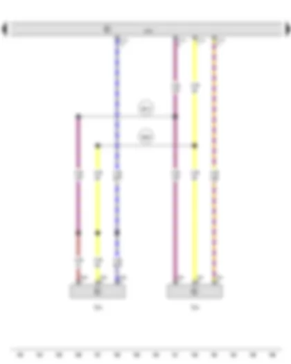 Wiring Diagram  AUDI A6 2015 - Rear left vehicle level sender - Front left vehicle level sender - Onboard supply control unit