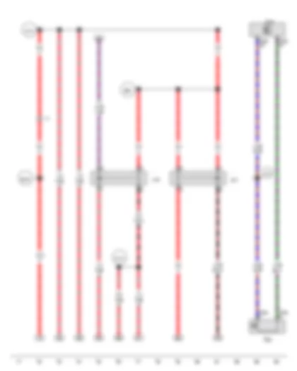 Wiring Diagram  AUDI A6 2016 - Coolant shortage indicator sender - Main relay - Onboard supply control unit - Engine component current supply relay
