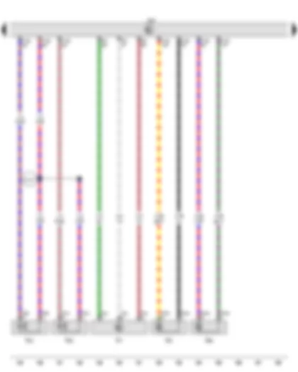 Wiring Diagram  AUDI A6 2016 - Knock sensor 1 - Knock sensor 2 - Intake manifold pressure sender - Engine control unit - Injector - cylinder 4 - Injector - cylinder 7