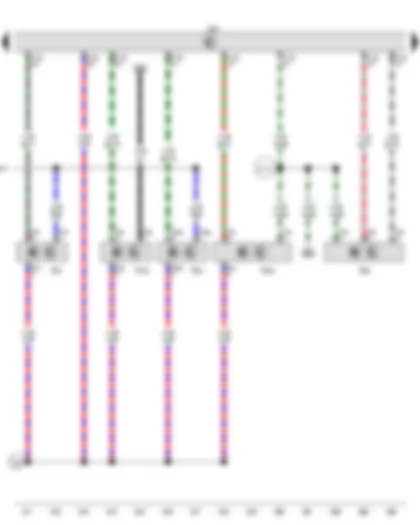 Wiring Diagram  AUDI A6 2016 - Engine speed sender - Hall sender - Hall sender 2 - Hall sender 3 - Hall sender 4 - Engine control unit
