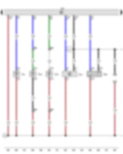 Wiring Diagram  AUDI A6 2016 - Intake air temperature sender - Charge pressure sender 2 - Fuel pressure sender 2 - Temperature sender 1 for charge air cooler - Engine control unit