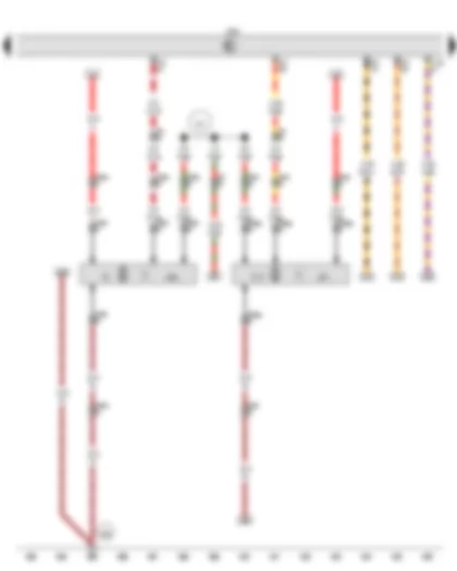 Wiring Diagram  AUDI A6 2016 - Radiator fan control unit - Engine control unit - Radiator fan control unit 2 - Radiator fan - Radiator fan 2