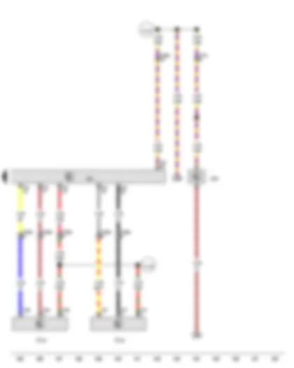 Wiring Diagram  AUDI A6 2016 - Power unit mounting sender 1 - Power unit mounting sender 2 - Power unit mounting control unit