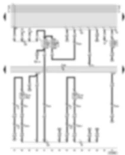 Wiring Diagram  AUDI A6 2000 - Central locking control unit - left door warning lamp - right door warning lamp