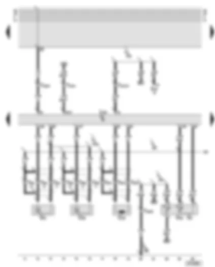 Wiring Diagram  AUDI A6 2000 - Motronic control unit - knock sensor 1 - engine speed sender - coolant temperature senders