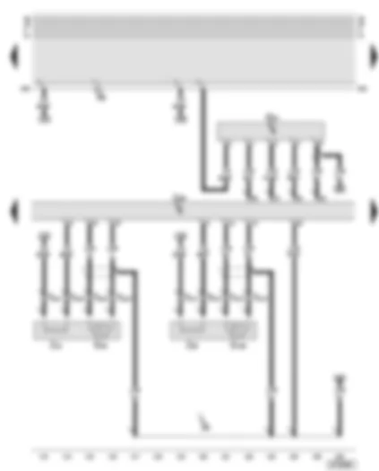 Wiring Diagram  AUDI A6 2000 - Motronic control unit - lambda probes - air mass meter