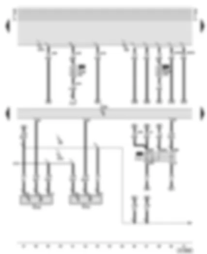 Wiring Diagram  AUDI A6 2003 - Motronic control unit - Motronic current supply relay - Hall senders