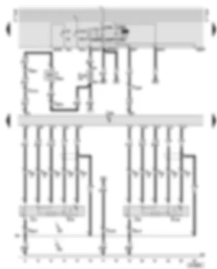 Wiring Diagram  AUDI A6 2003 - Motronic control unit - fuel pump relay - lambda probes