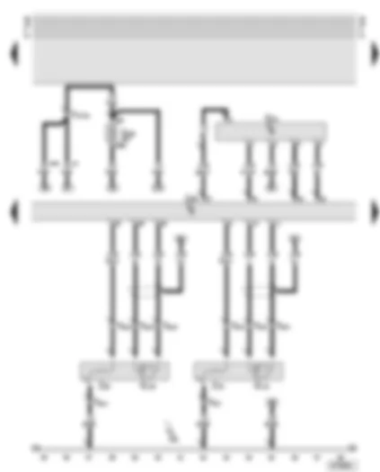 Wiring Diagram  AUDI A6 2003 - Motronic control unit - air mass meter - lambda probes downstream of catalytic converter