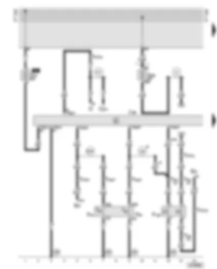 Wiring Diagram  AUDI A6 2001 - Radiator fan control unit - radiator fan thermo-switches - air conditioner pressure switch (2.4 litre/2.8 litre engines)