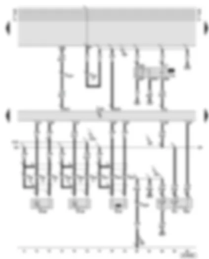 Wiring Diagram  AUDI A6 2005 - Motronic control unit - knock sensor 3 - knock sensor 4 - engine speed sender - coolant temperature senders - Motronic current supply relay
