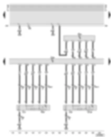 Wiring Diagram  AUDI A6 2005 - Motronic control unit - lambda probes - air mass meter