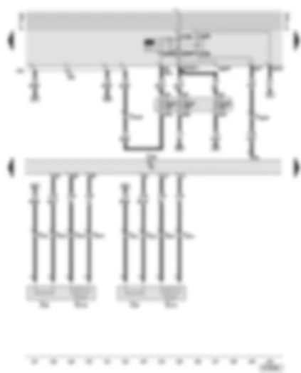 Wiring Diagram  AUDI A6 2005 - Motronic control unit - fuel pump relay - lambda probes downstream of catalytic converter