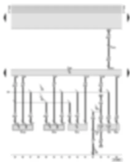 Wiring Diagram  AUDI A6 2003 - Motronic control unit - Hall senders - coolant temperature senders - charge air pressure sender