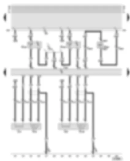 Wiring Diagram  AUDI A6 2003 - Motronic control unit - lambda probes - exhaust gas temperature senders - turbocharger air recirculation valve
