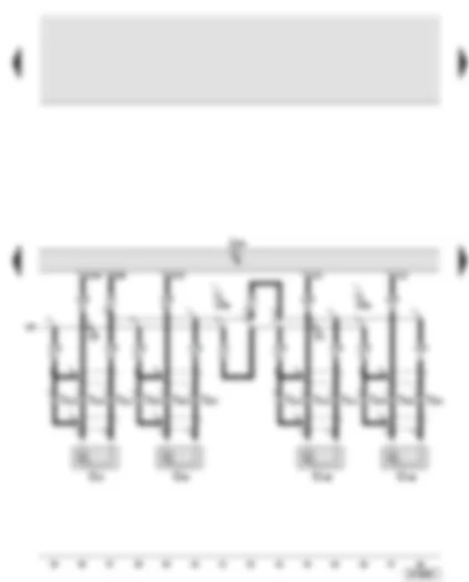 Wiring Diagram  AUDI A6 2005 - Engine control unit - knock sensors 1 - 4