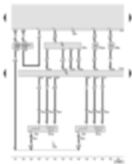 Wiring Diagram  AUDI A6 2005 - Engine control unit - air mass meter - active charcoal filter system solenoid valve 1 - variable intake manifold change-over valve - lambda probe after catalytic converter