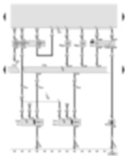Wiring Diagram  AUDI A6 2005 - Engine control unit - continued coolant circulation relay - inlet camshaft control valve - radiator fan - continued coolant circulation pump