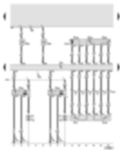 Wiring Diagram  AUDI A6 2005 - Simos control unit - injector - cylinder 5 and 6 - ignition coil 5 and 6 with output stage - accelerator position sender - throttle valve module