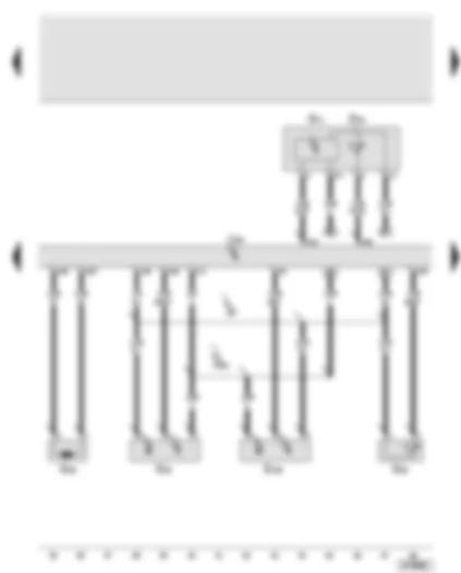Wiring Diagram  AUDI A6 2005 - Simos control unit - engine speed sender - Hall sender - coolant temperature sender - intake manifold pressure sender - intake air temperature sender