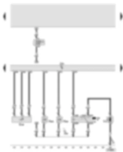 Wiring Diagram  AUDI A6 2005 - Simos control unit - continued coolant circulation relay - inlet camshaft control valve - continued coolant circulation pump - intake manifold flap potentiometer