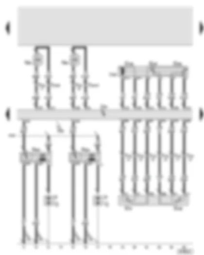 Wiring Diagram  AUDI A6 2005 - Simos control unit - injector - cylinder 5 and 6 - ignition coil 5 and 6 with output stage - accelerator position sender - throttle valve module