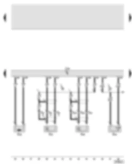 Wiring Diagram  AUDI A6 2005 - Simos control unit - engine speed sender - coolant temperature sender - knock sensors