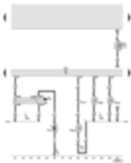 Wiring Diagram  AUDI A6 2005 - Simos control unit - additional coolant pump relay - continued coolant circulation pump - active charcoal filter system solenoid valve 1 - variable intake manifold change-over valve - fuel metering valve