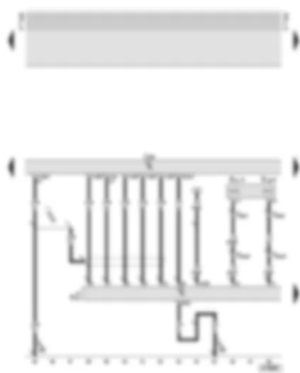 Wiring Diagram  AUDI A6 2005 - Navigation operating electronics control unit - amplifier with bass loudspeaker - on right in luggage compartment - front left bass loudspeaker - front left mid-range and treble loudspeaker