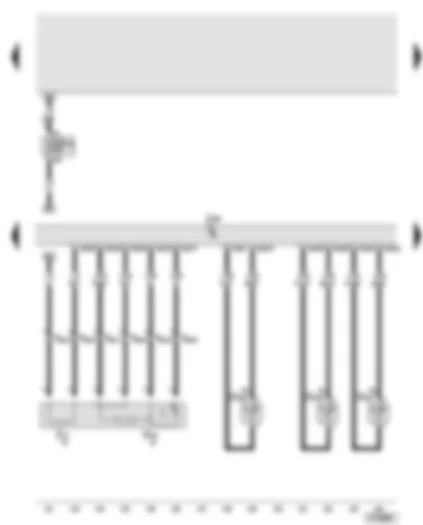 Wiring Diagram  AUDI A6 2005 - Diesel direct injection system control unit - lambda probe - exhaust gas temperature sender 1 - temperature sender before particulate filter - temperature sender after particulate filter